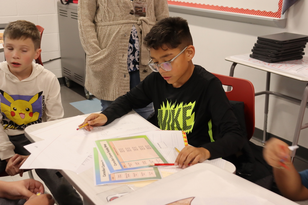 Student working on math