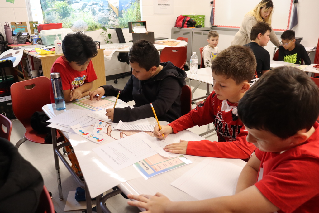 Students working together