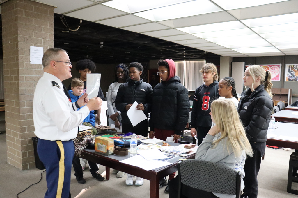 Students listening to a guest speaker