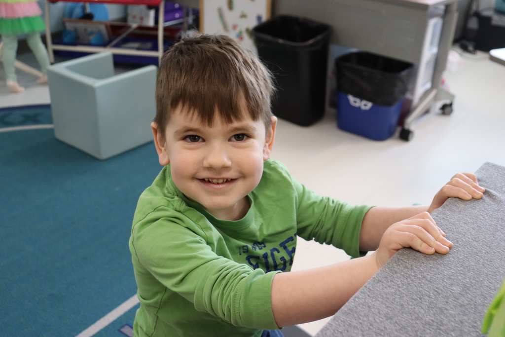 boy wearing green shirt