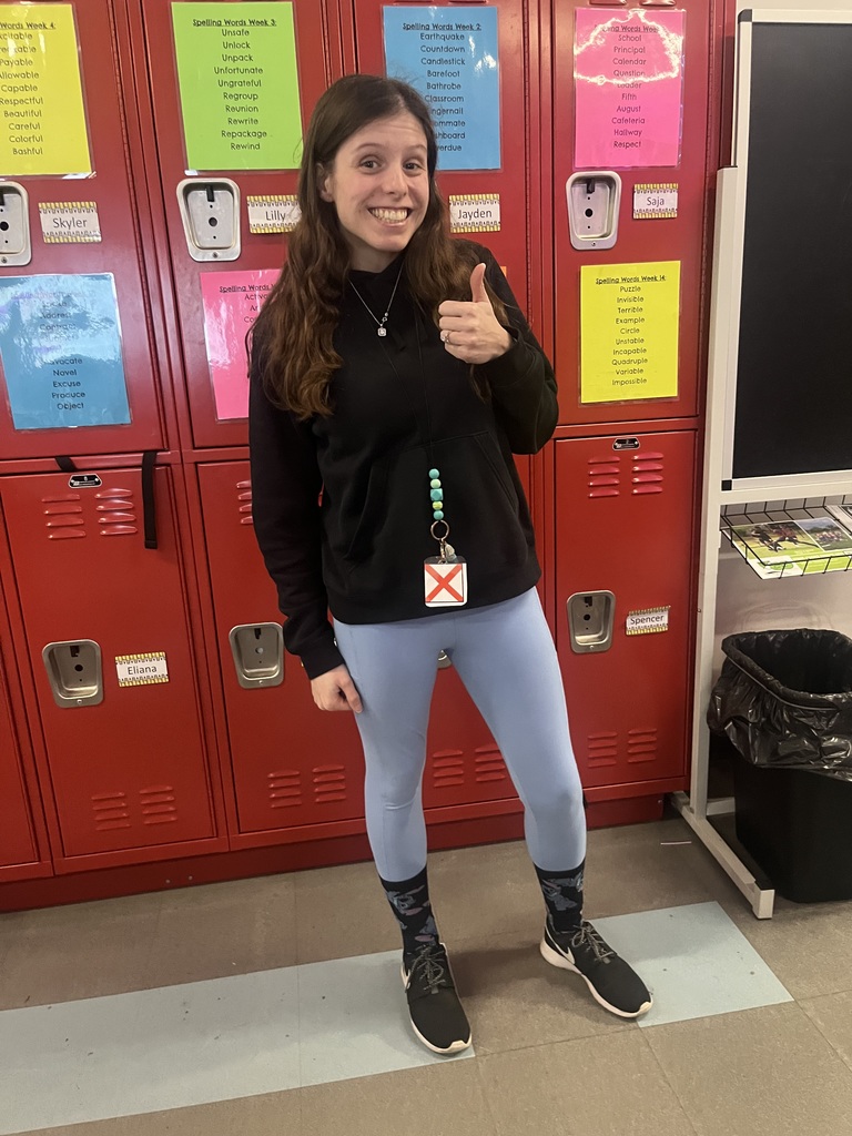 staff member wearing crazy socks