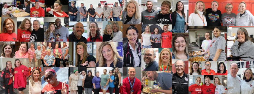 Collage of pictures of people who work in West Carrollton schools