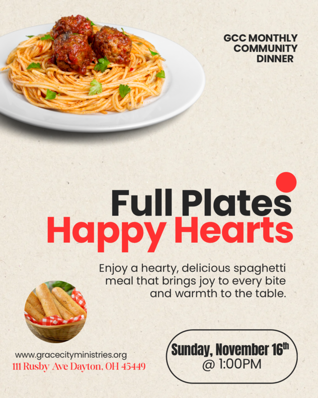 Full Plates Happy Hearts flier