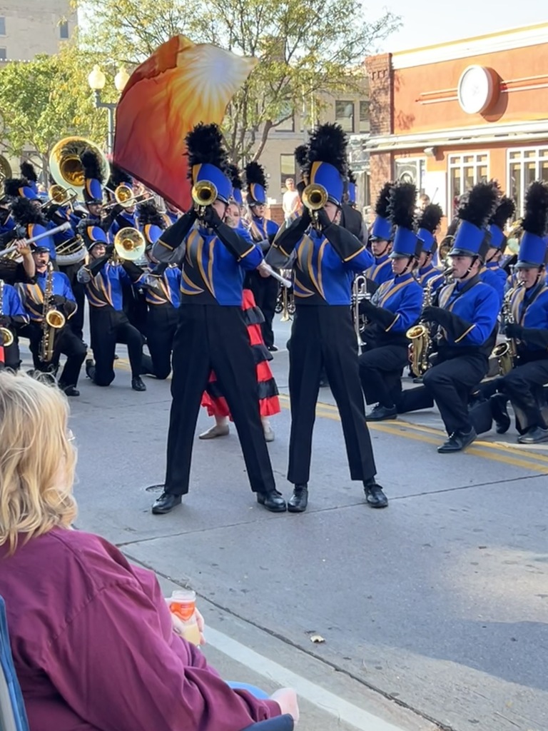 Students playing instruments
