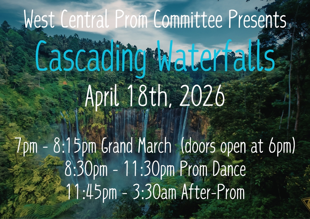 7pm Grand March 8:30 Prom 11:45 After-Prom