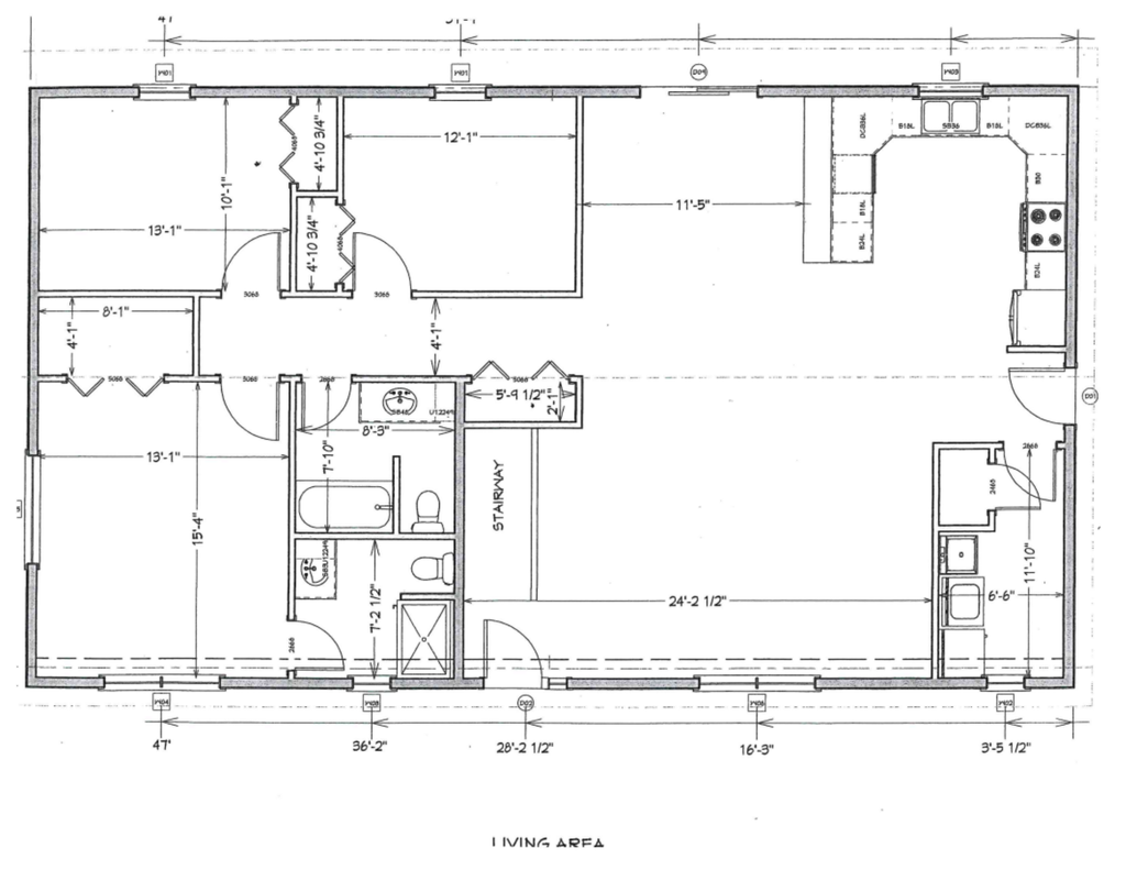 Residential construction blue print