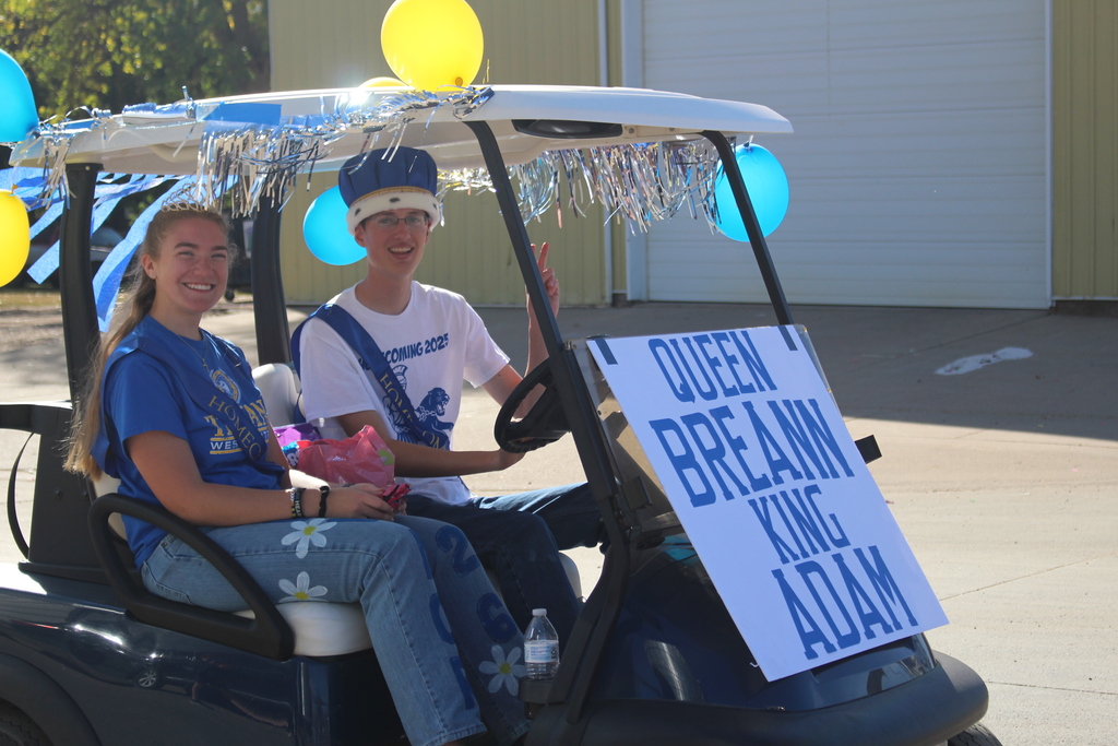 students in parade