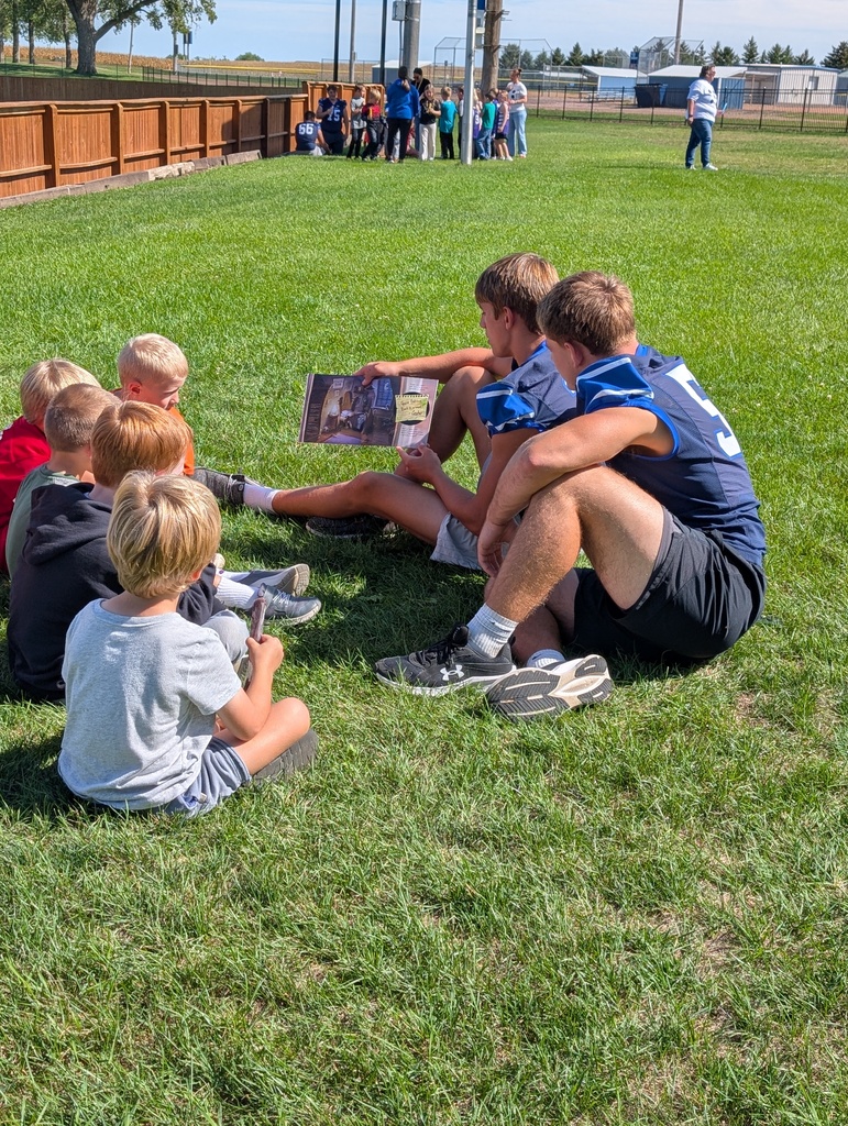 Students reading in grass.