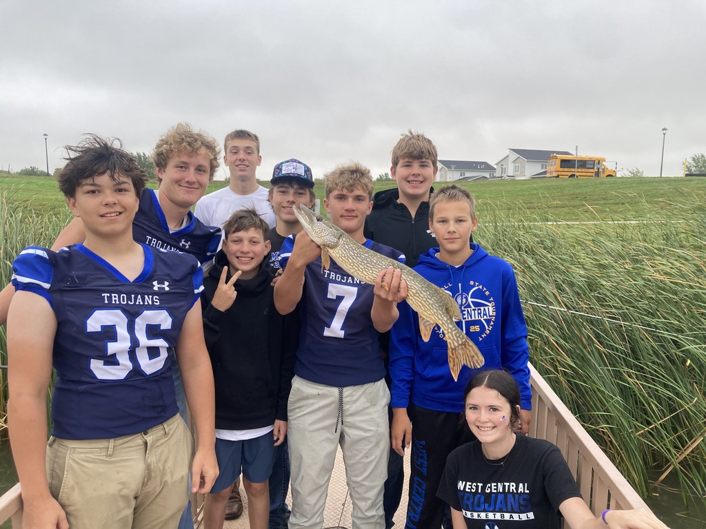 students fishing