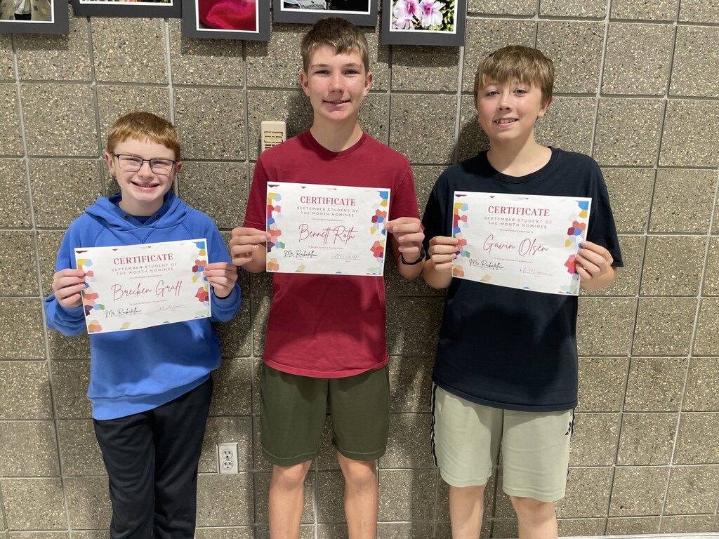Brecken Graff, Bennett Roth, and Gavin Olsen