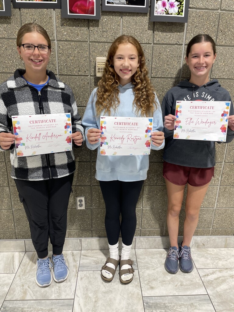 Kendall Anderson, Kennedy Rostyne, and Ellie Wendinger
