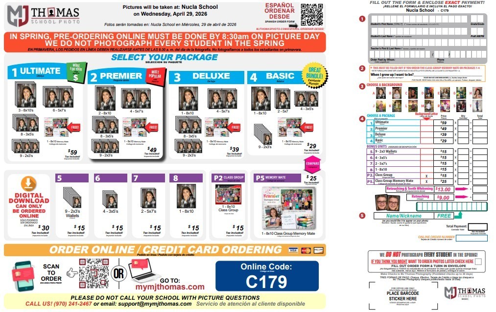 School picture day flyer