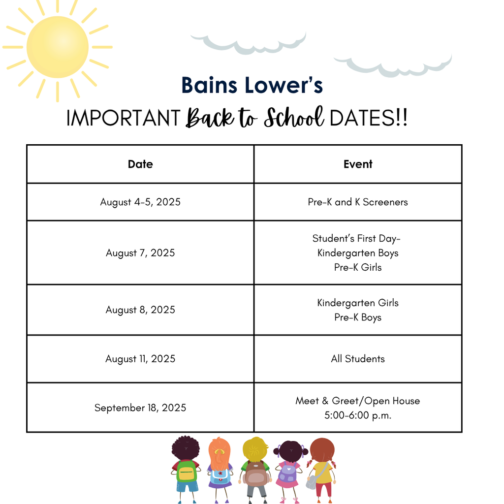 BLE Important Dates to Remember!
