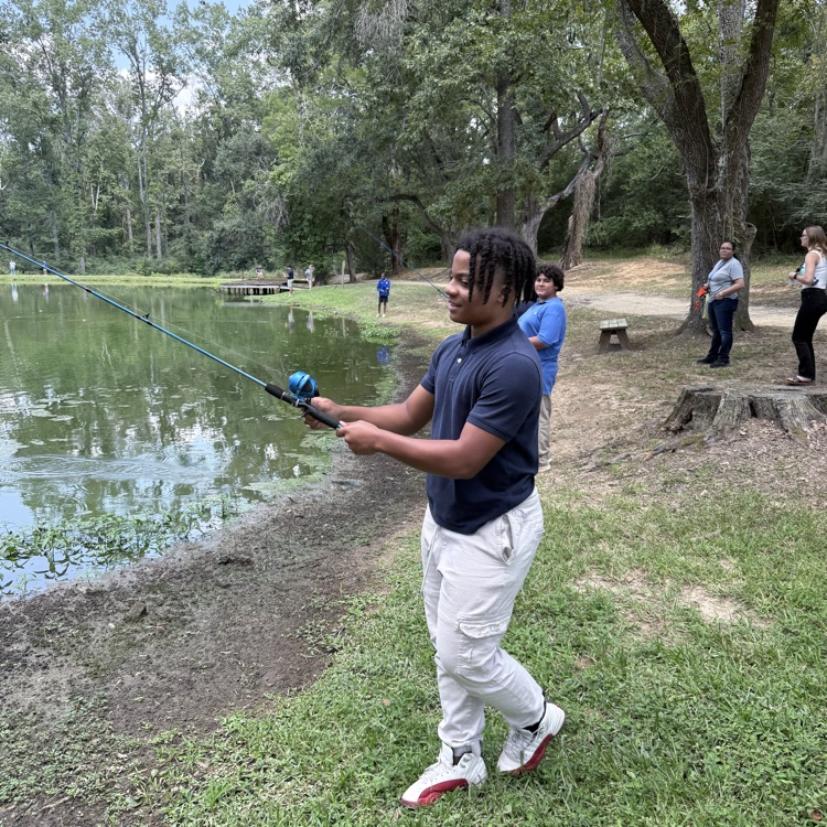 Students fishing  