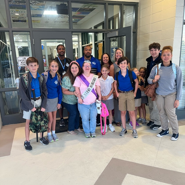 Students celebrate with Mary Margaret