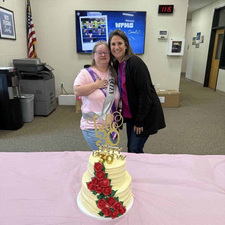 Staff celebrates with Mary Margaret