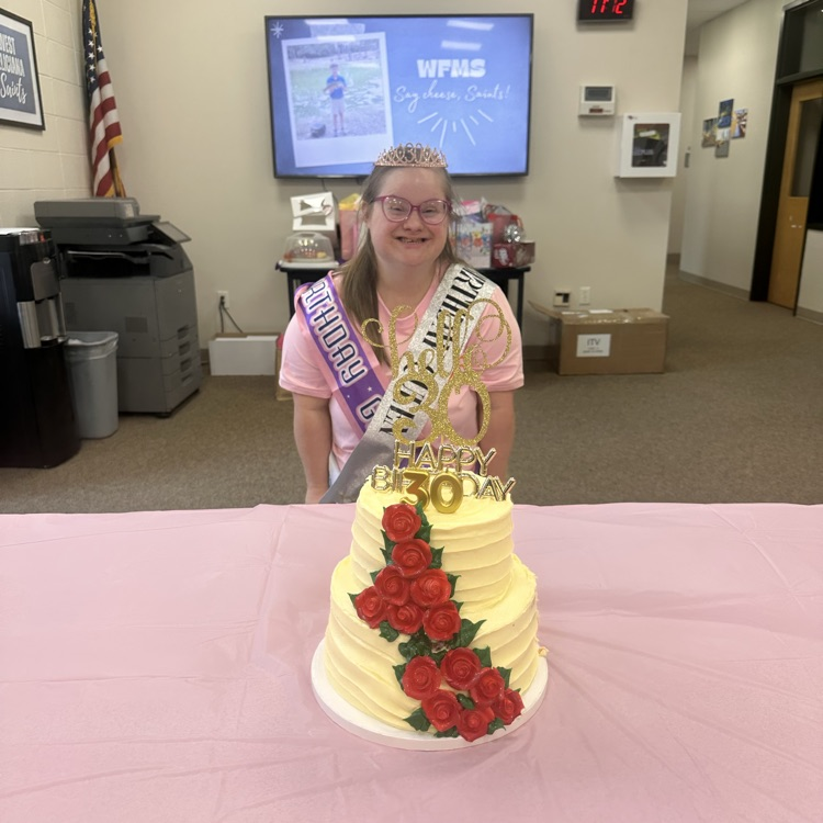 Staff celebrates with Mary Margaret