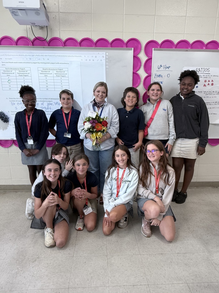 Ms. Freeman with her students.