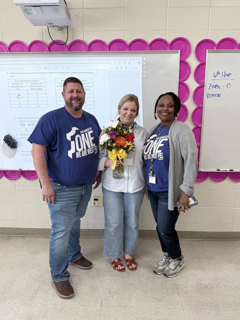 Ms. Freeman pictured with Mr. Lester and Ms. Vessel.