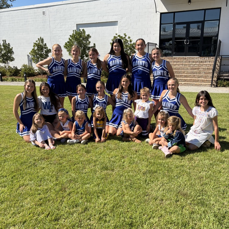 Cheerleaders attend a birthday party