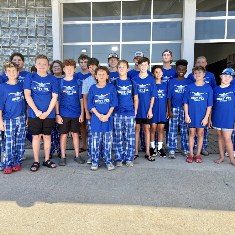 Students at swim meet