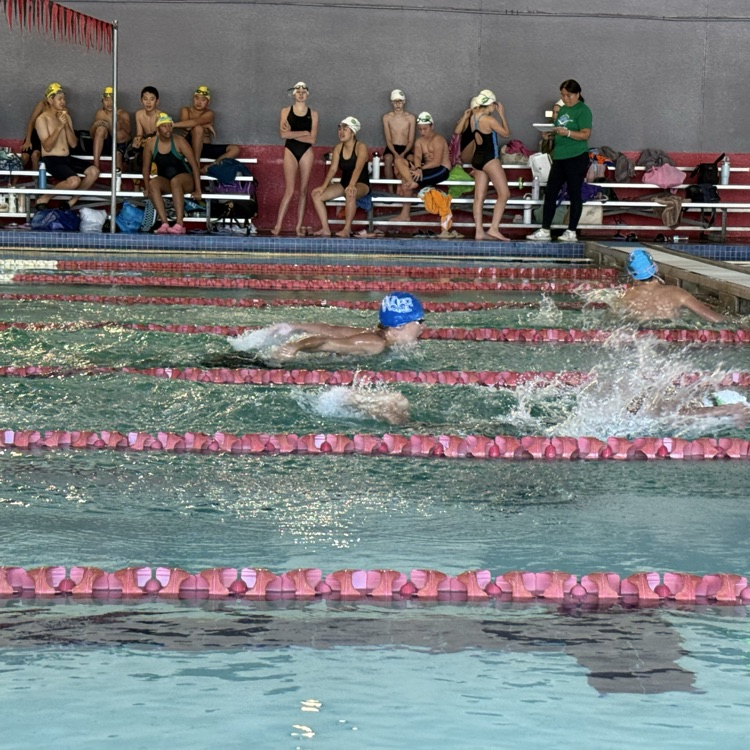 Students at swim meet