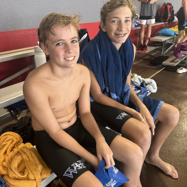 Students at swim meet