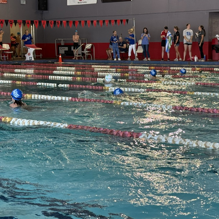 Students at swim meet
