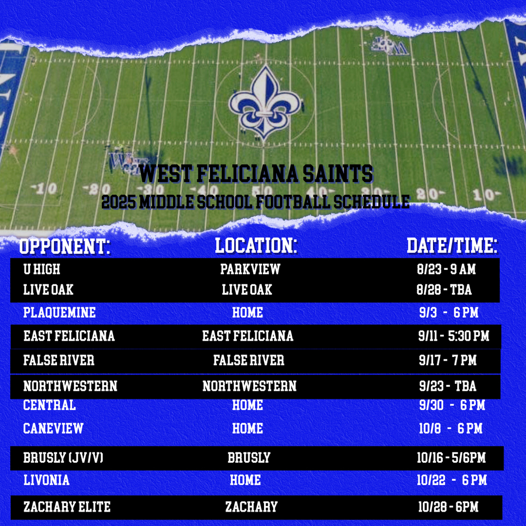 Football Game Schedule