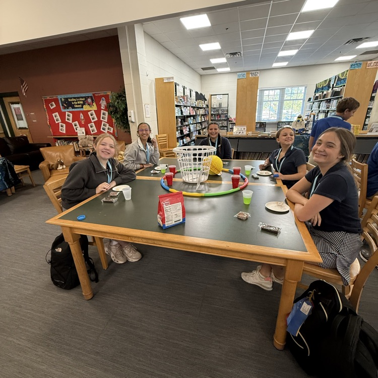 Students enjoy games at library space party