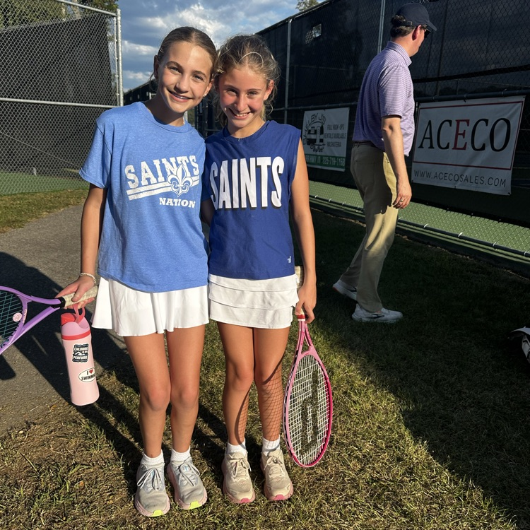 Saint Tennis match agains St. Aloysius