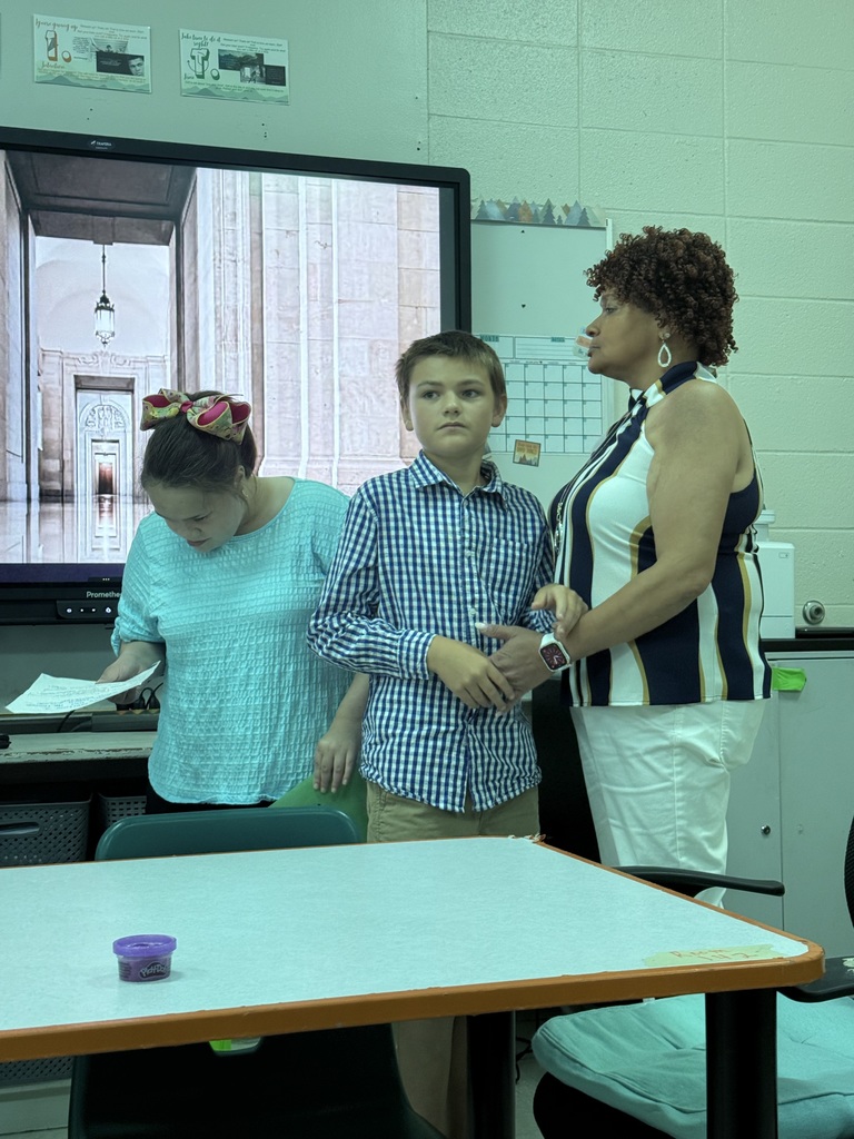 Cade and Samantha present to administrators