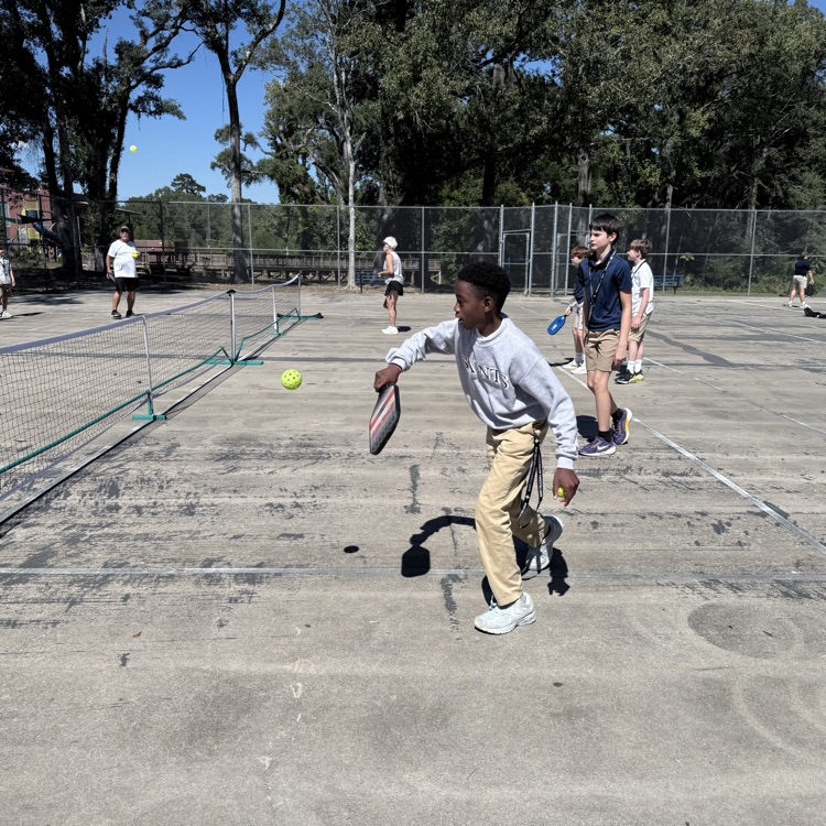 Students play Pickle Ball during Club Day
