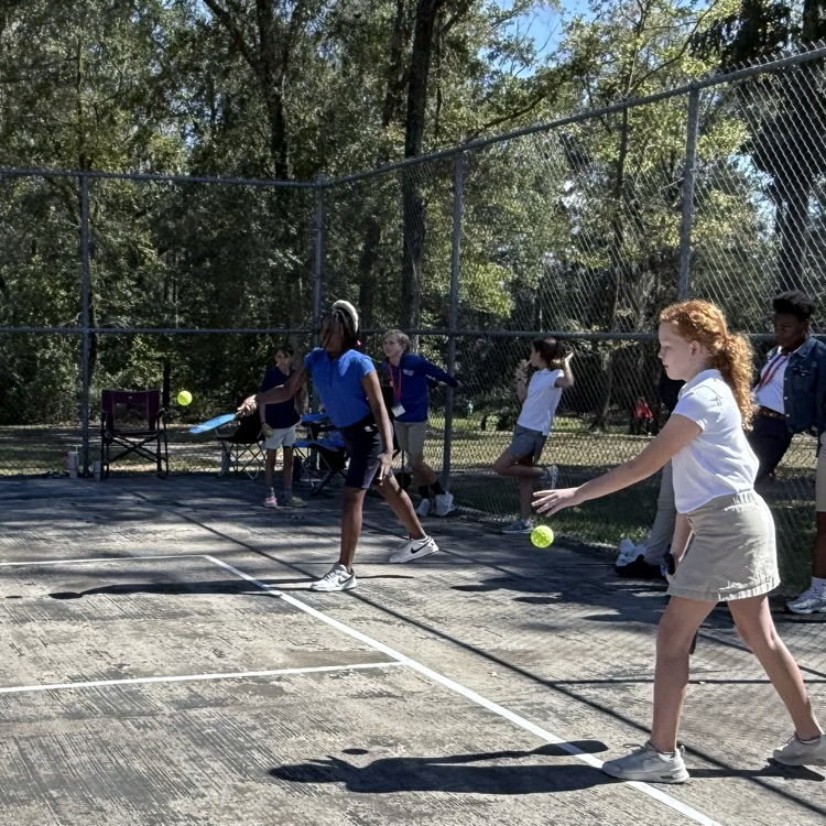 Students play Pickle Ball during Club Day