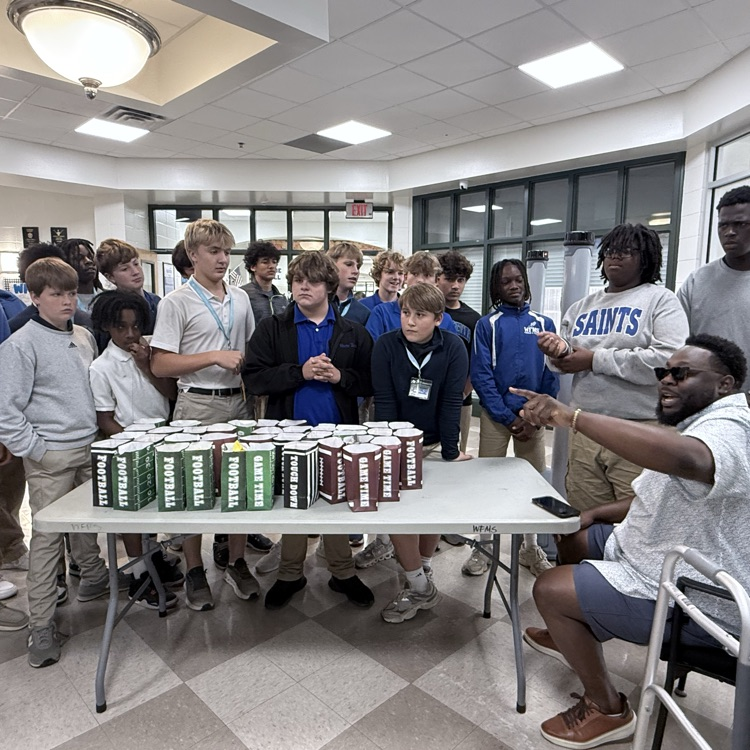 Mr. Jarrels pictured with students. 