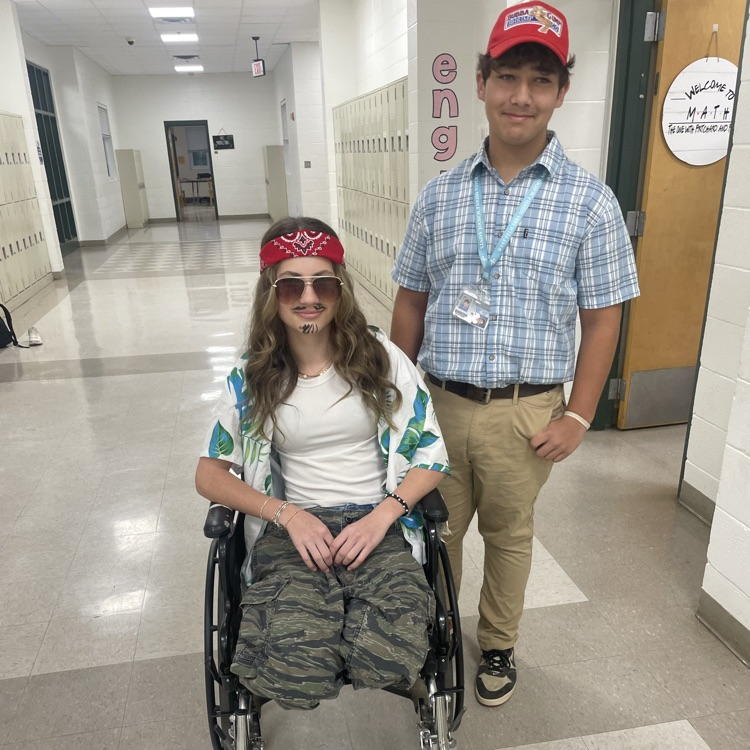 Students dressed for Halloween 