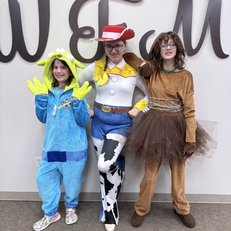 Students dressed for Halloween 