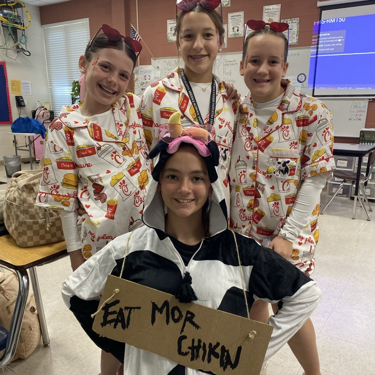 Students dressed for Halloween 