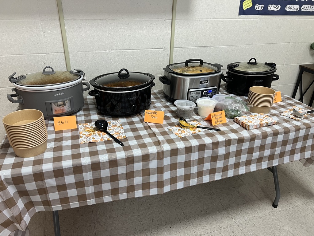 Soups displayed