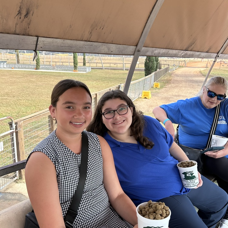 students pictured on caravan 