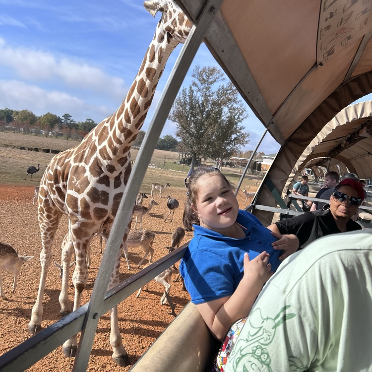 students pictured on caravan 