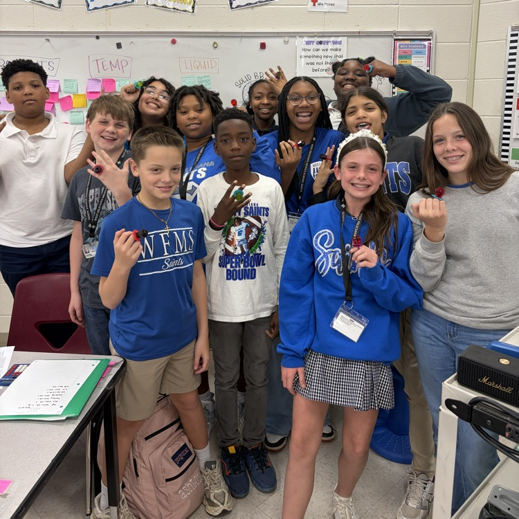 Students show off ring pops