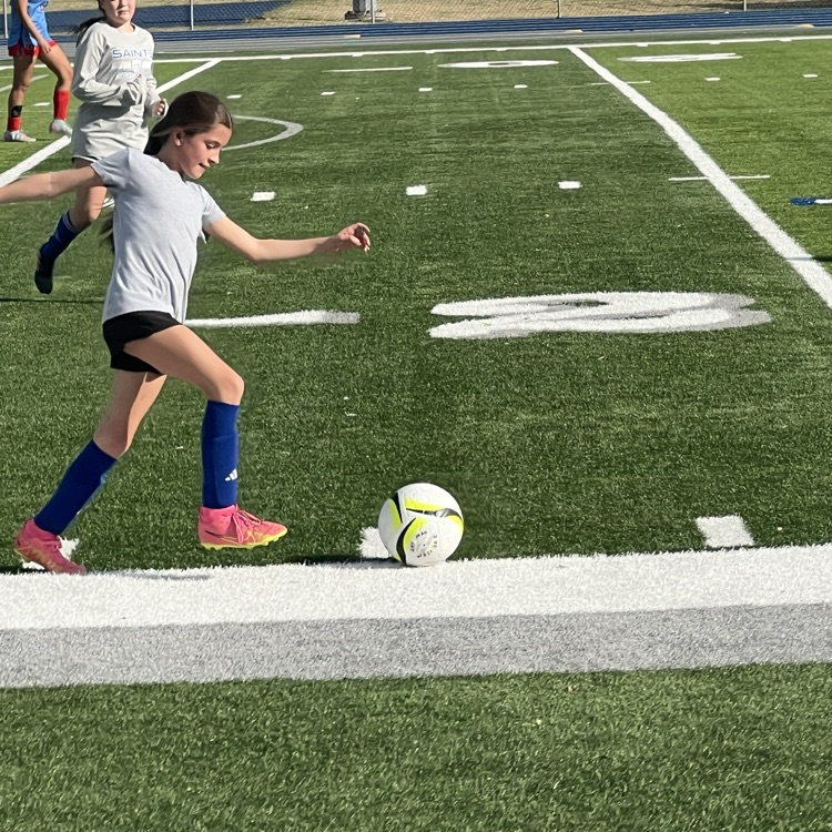 Soccer player with ball 