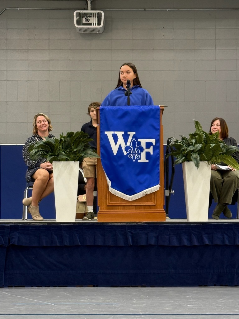 Student speaker at podium