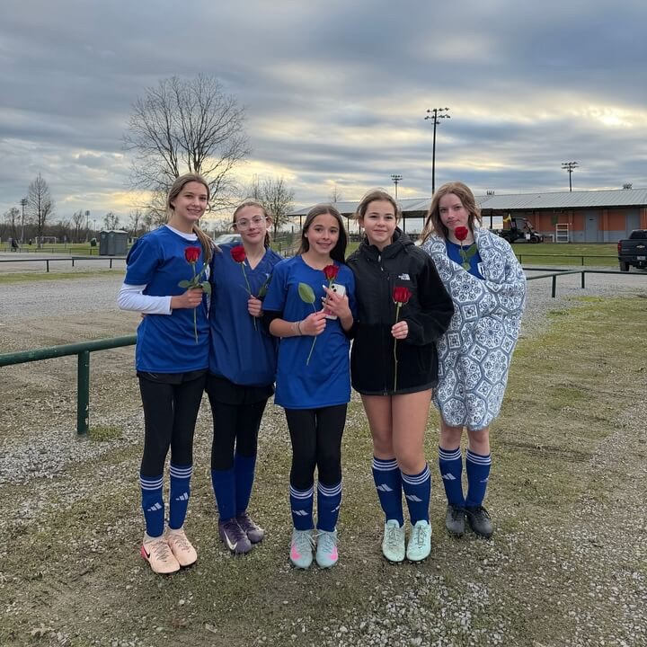 Saints Soccer girls pose for photo