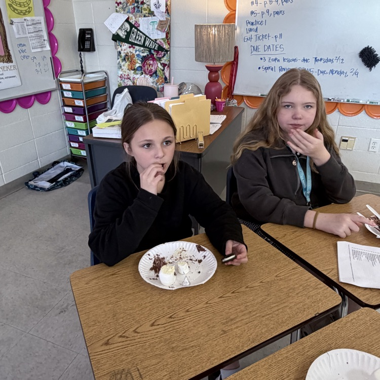 students enjoy a snack