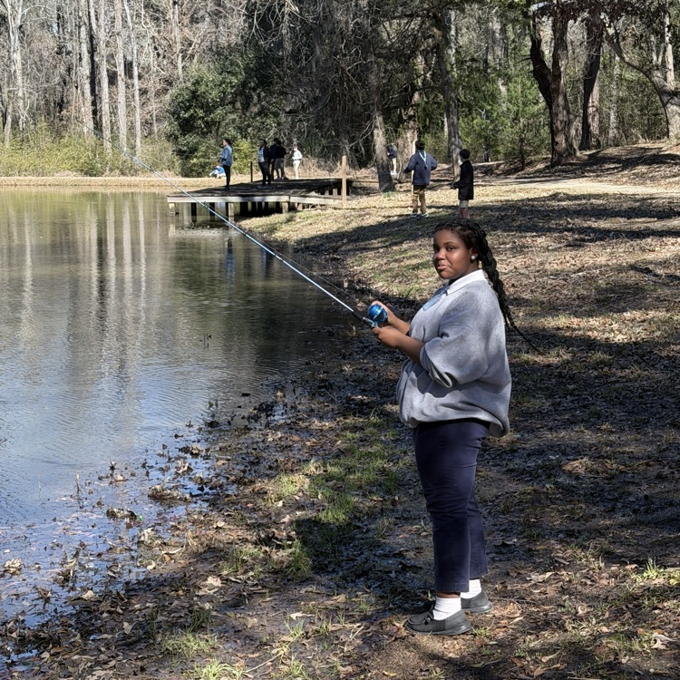 student fishes