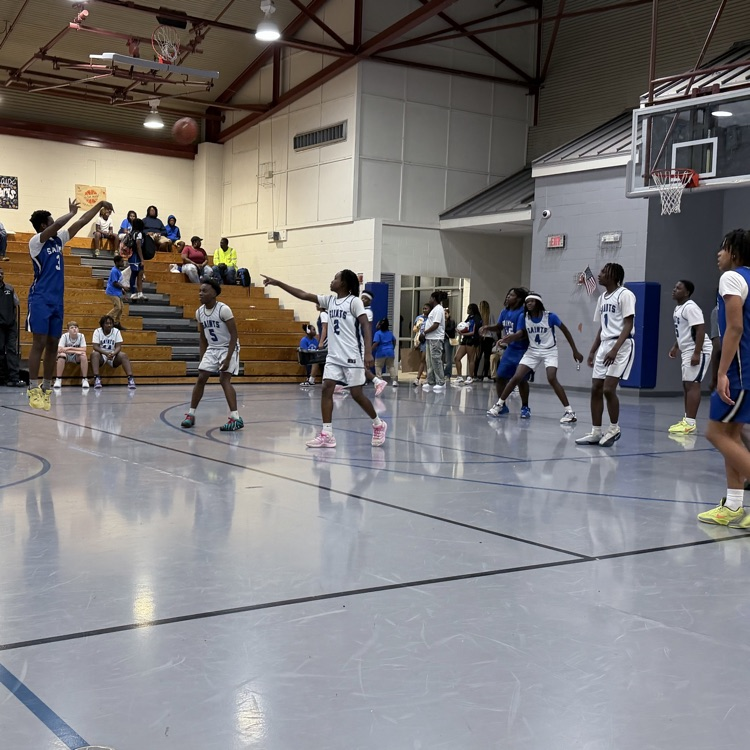 blue vs. white on the court 