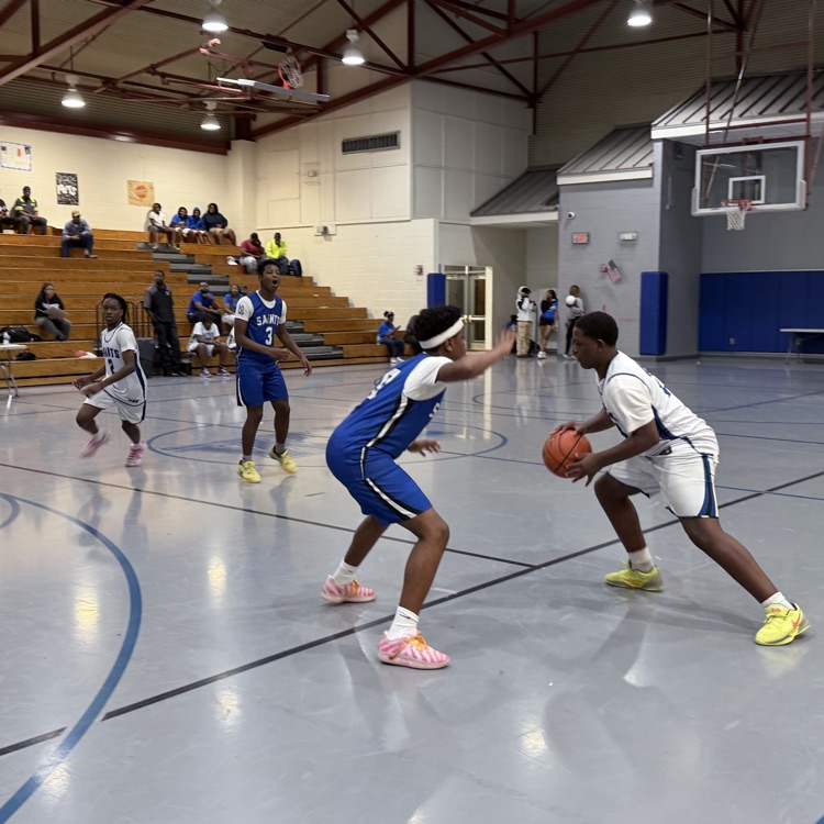 blue vs. white on the court 