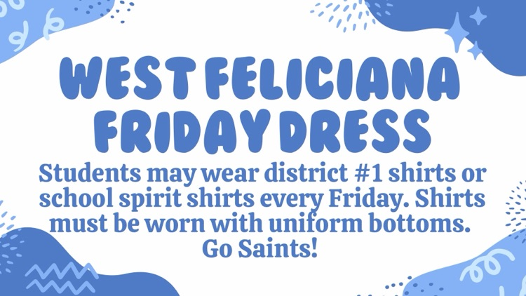 Saints shirts on Friday 